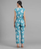 Darzi Women's Crepe Floral Print Jumpsuit